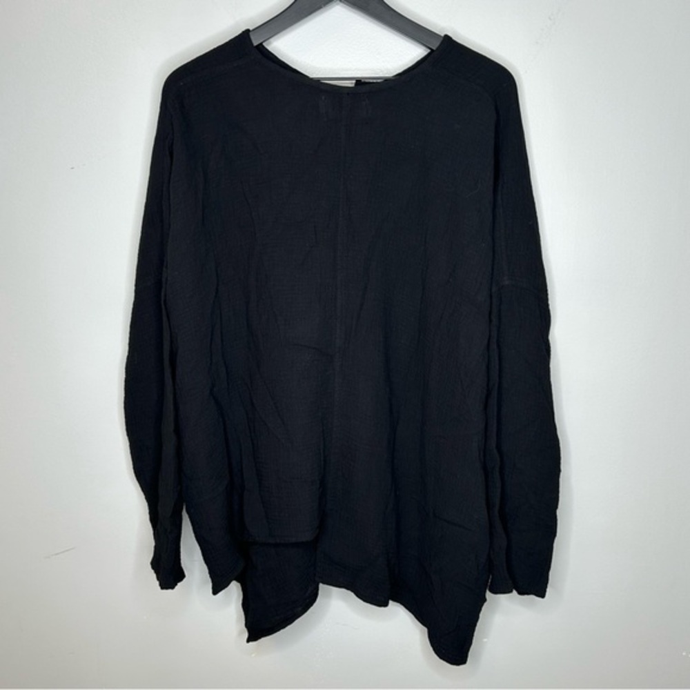 Bodil Black‎ Asymmetric Oversized Top One Size - Picture 2 of 7